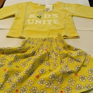 H&M Crop Top T-Shirt With Skirt   2-4Y